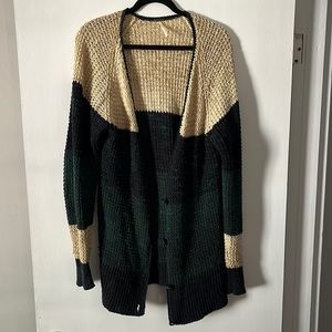 Free people tri color cardigan